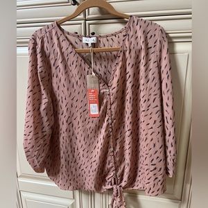 ACOA front tie style blouse